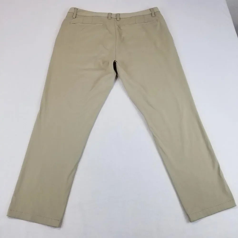 Rhone Commuter Pants Mens 36 Beige Khaki Performance Chino Travel Golf Stretch